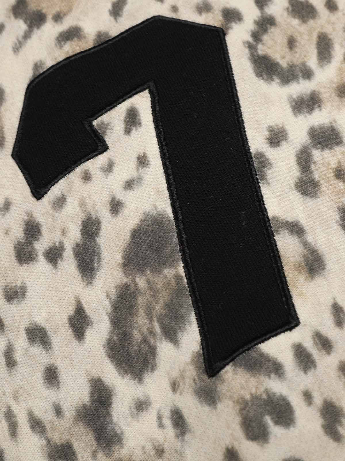 Leopard Graphic Stand-Collar Zip Jacket