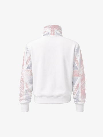 Flag Print Star Rivet Jacket