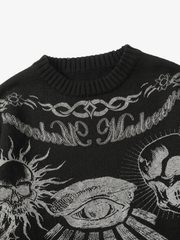 Dark Flame Skull Crewneck Sweater