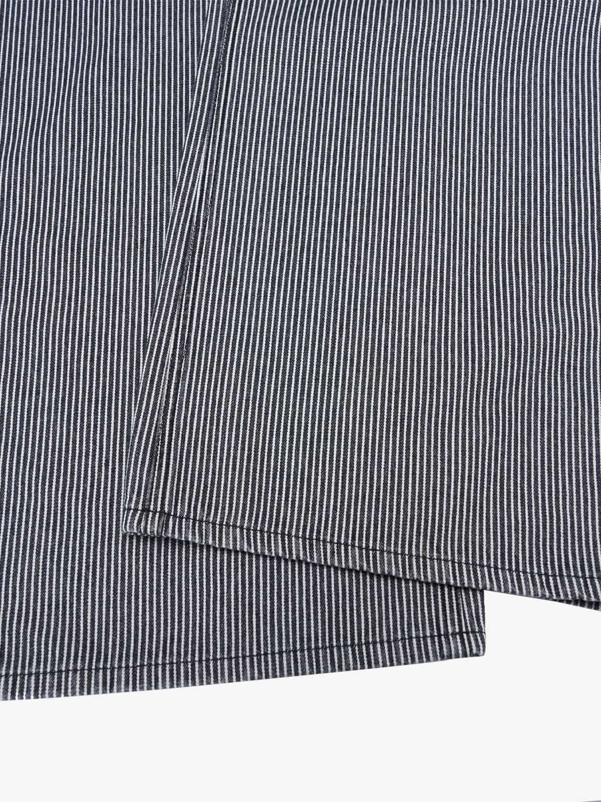 Retro Striped Colorblock Barrel Jeans 