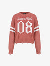 Vintage Digital Print Knit Sweater