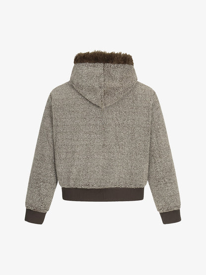 Cozy Hooded Jacket with Faux Fur Trim for Winter and Fall 