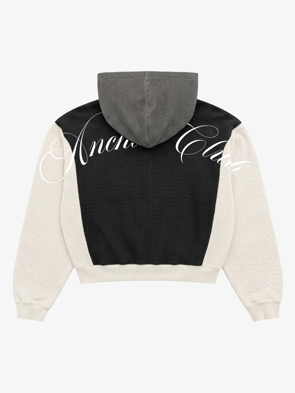 Color Block Patch Graphic Zip Hoodie