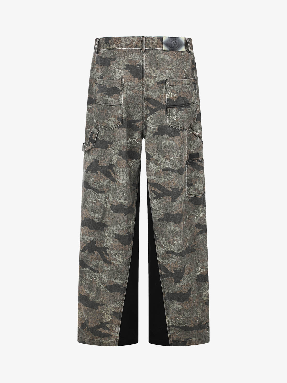 Leopard Camo Patchwork Cargo Pants