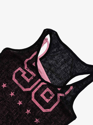 Layered Sporty Mesh Tank Top
