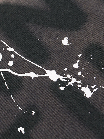 Ink Splash Letter Print T-shirt - 2414 