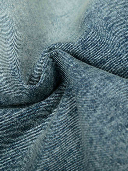 Stylish Denim Jacket with Faux Fur Trim for Men and Women - Perfect for Casual Outfits 