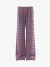 Plaid Color Block Drawstring Sweatpants