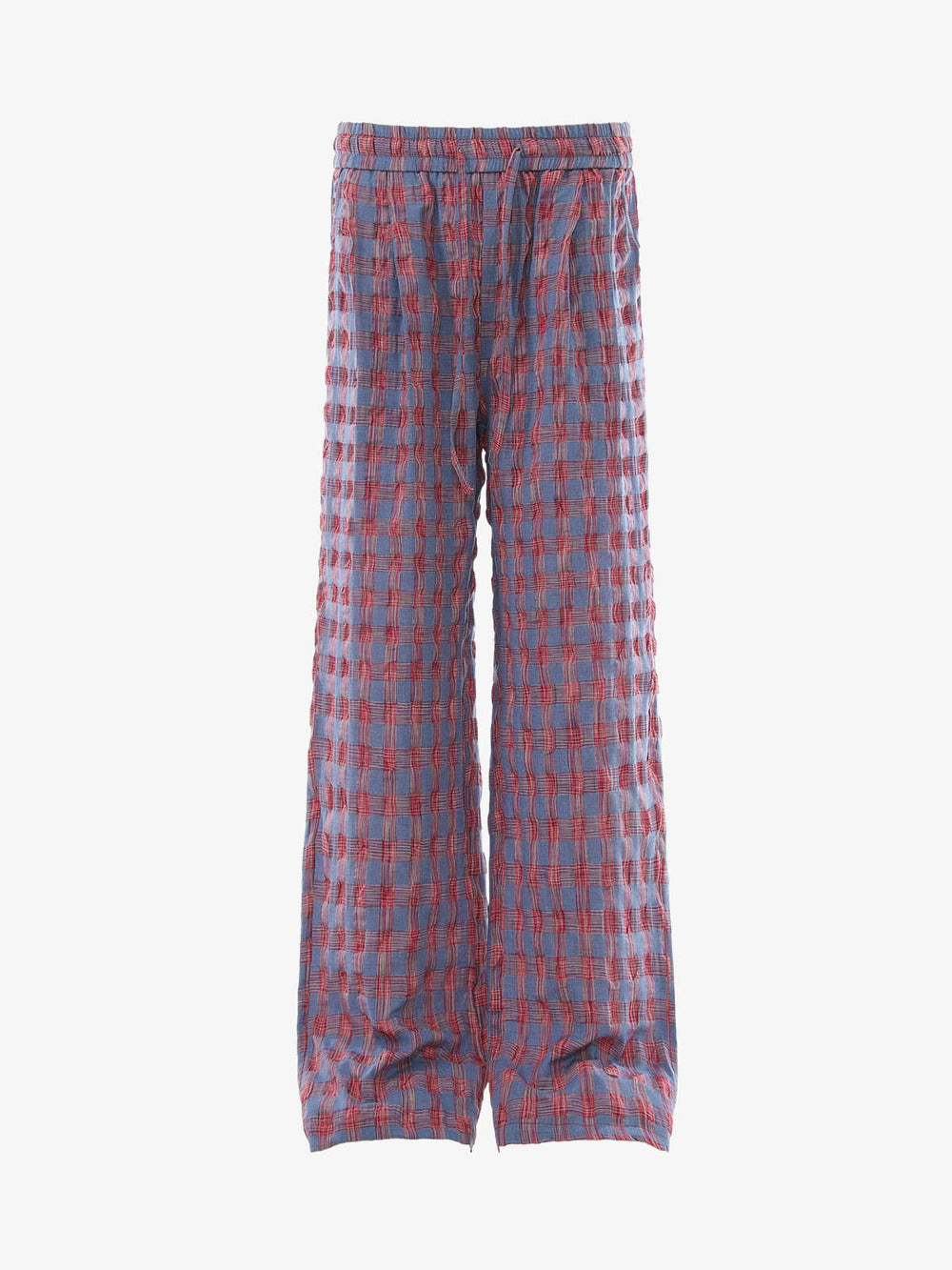 Plaid Color Block Drawstring Sweatpants