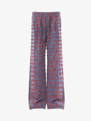 Plaid Color Block Drawstring Sweatpants