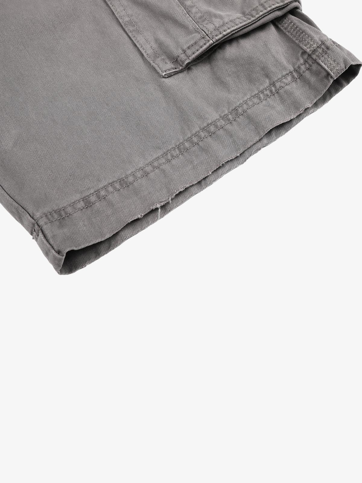 Distressed Multi-Pocket Cargo Shorts