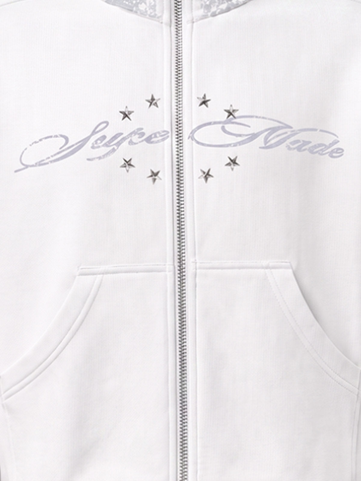 Flag Print Star Rivet Jacket