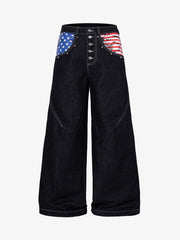 Jeans mit Grafik und mehreren Knöpfen