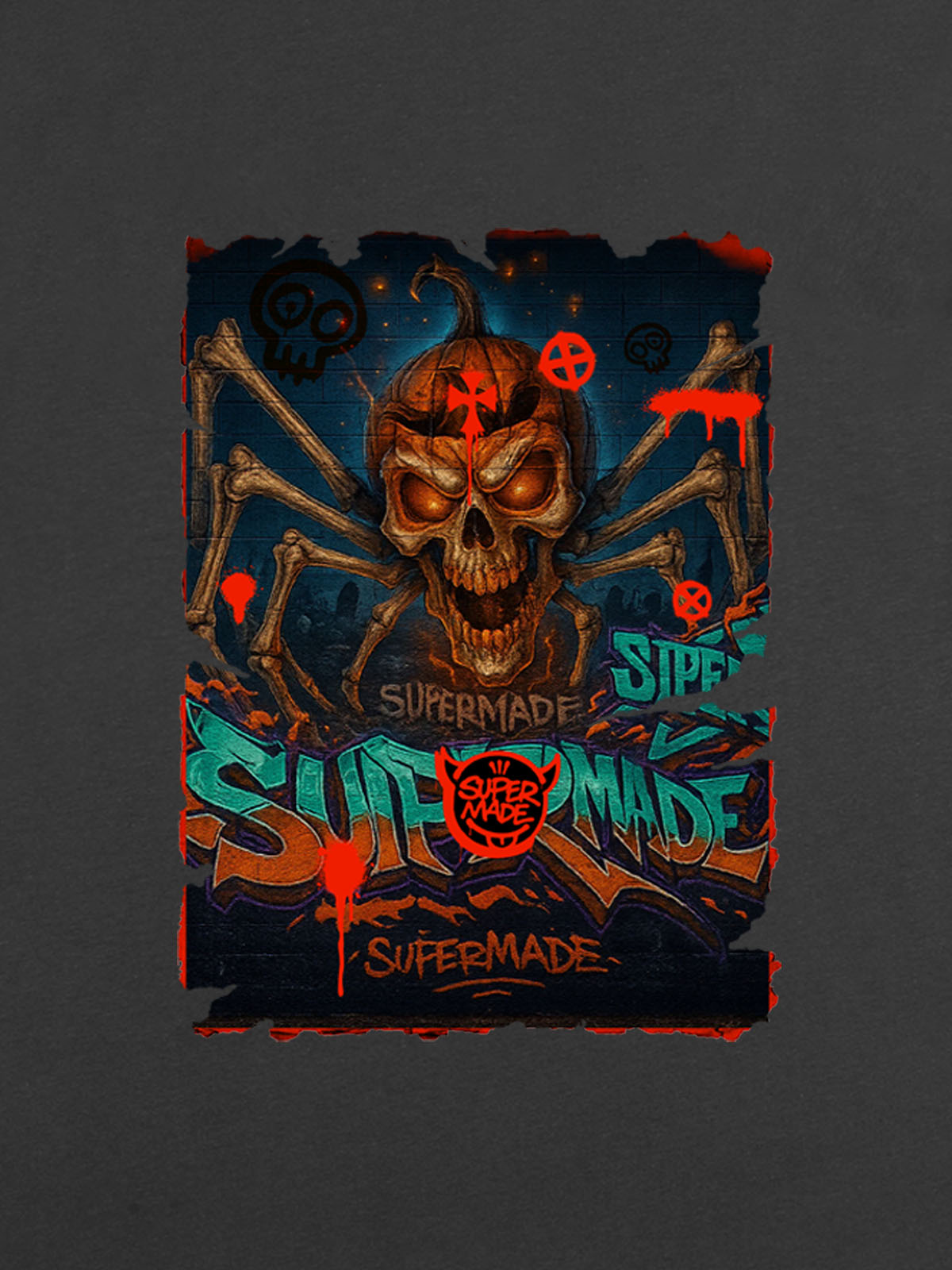 Bloody Dark Skull Spider T-shirt 