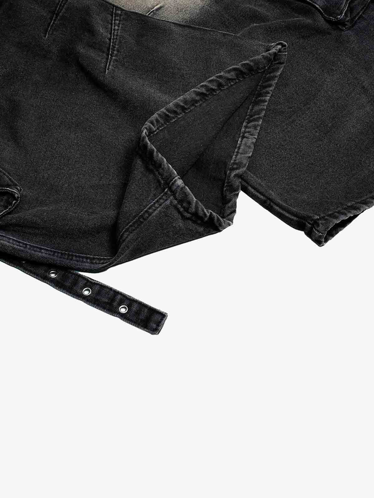 Deconstructed Multi-Pocket Cargo Jeans 