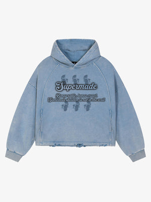 Skull Nursery Rhyme Graphic Washed Sweatshirt