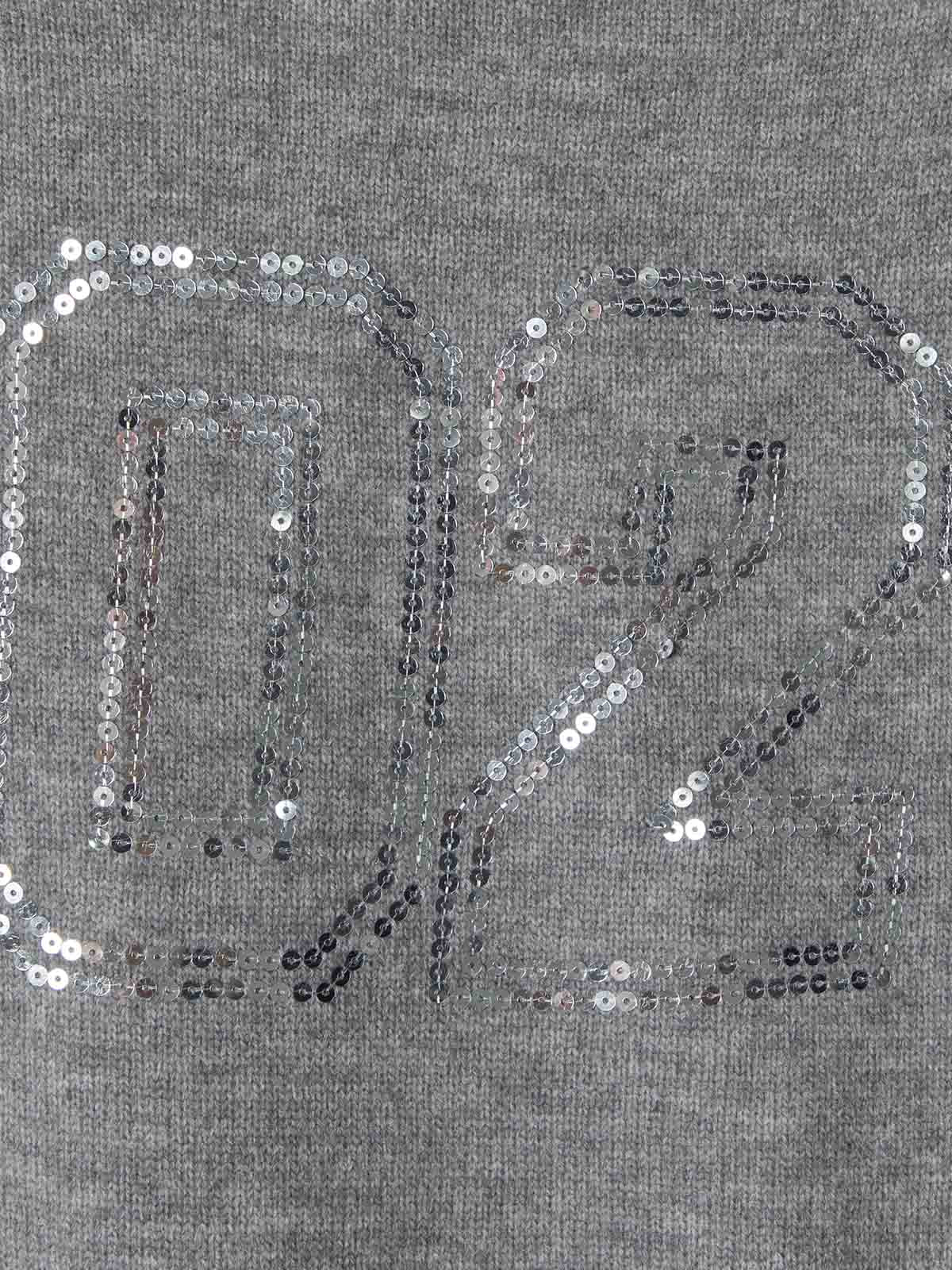 Off-Shoulder Sequin Number Graphic Sweater
