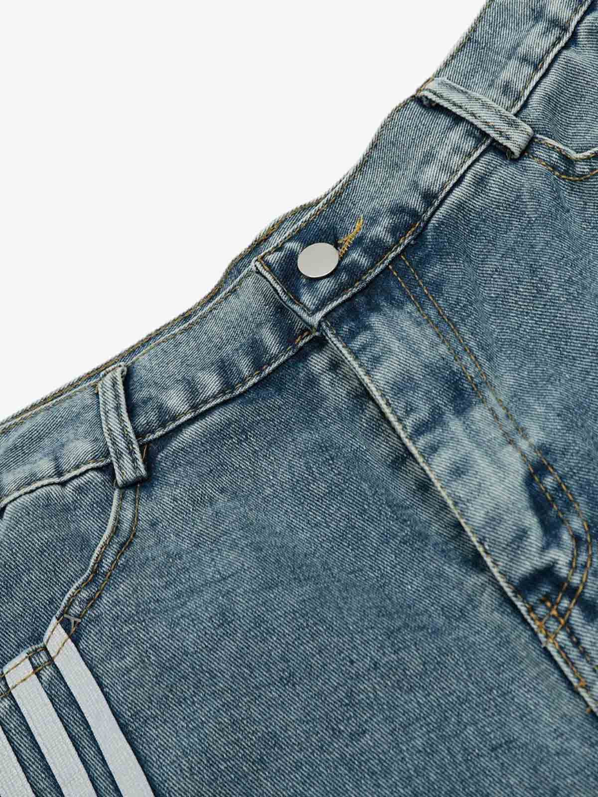 Barrel Straight Wide Leg Cropped Jort 