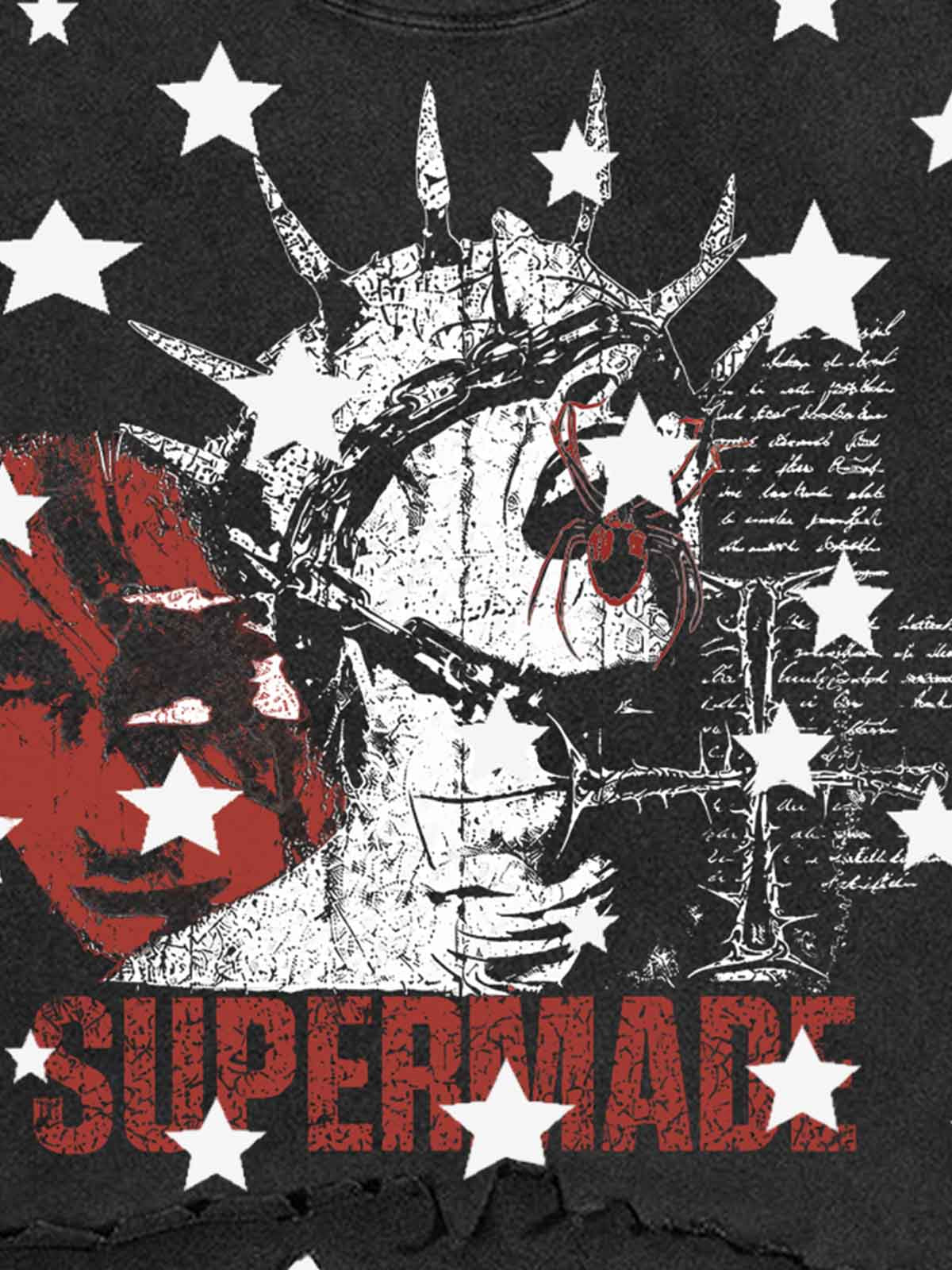 Supernatural Crop-T-Shirt im Used-Look