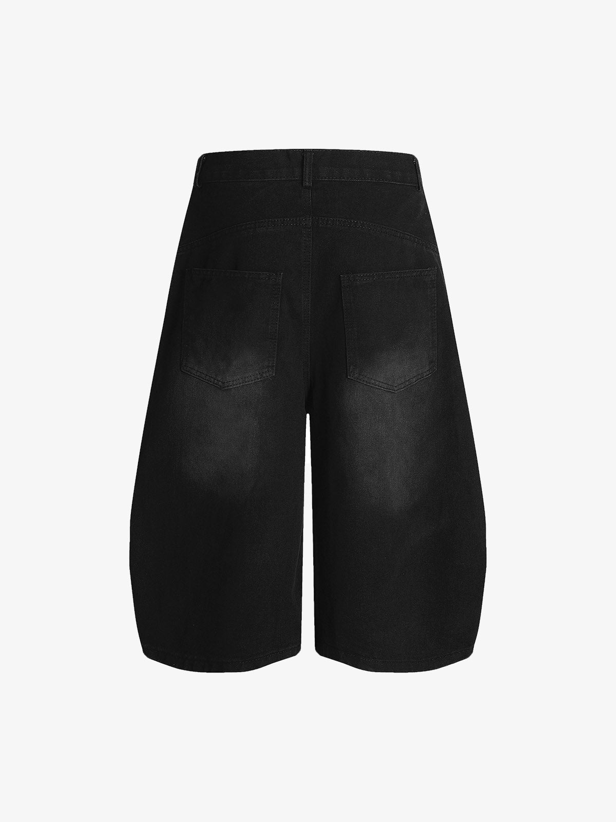 Barrel Straight Wide Leg Cropped Jort 