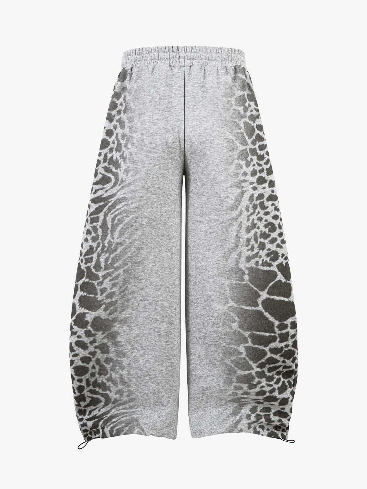 Leopard Curved Seam Wide-Leg Pants