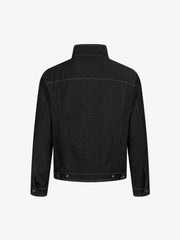 Stand Collar Clasp Detail Denim Jacket 