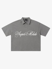 Lässiger Anzug im Retro-Stil mit Polokragen und Blumenmuster