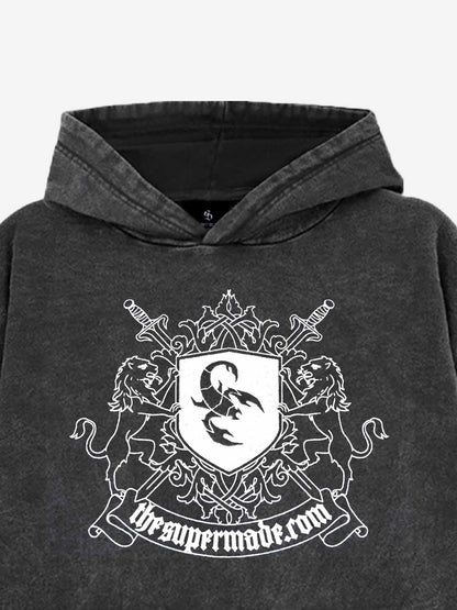 Scorpion Patch Washed Hoodie