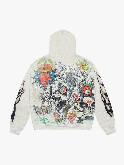 American Retro Hip-Hop All-Over 3D Print Hoodie