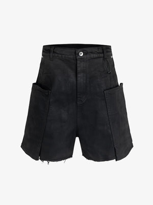 Industrielle Cargo-Shorts mit mehreren Taschen im Used-Look
