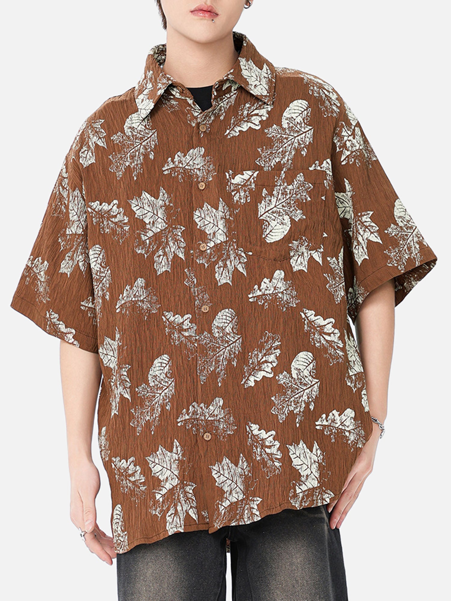 Thesupermade Vintage Floral All Over Print Short Sleeve Shirt