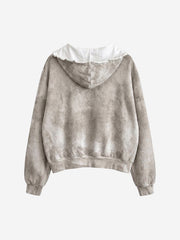 SUPM Graphic Deconstructed Raw-Edge Oversized Sweatshirt