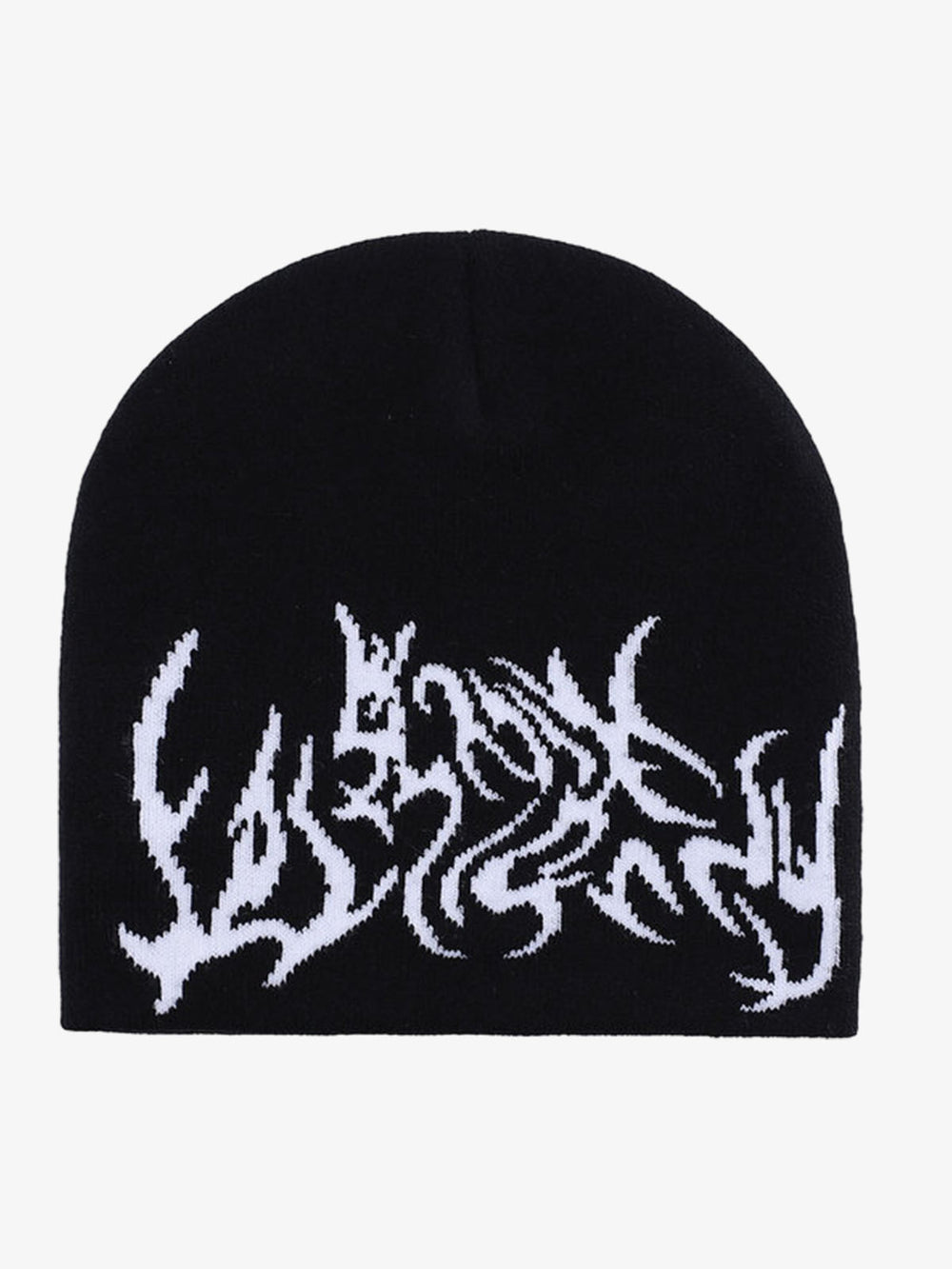 Dark Gothic Jacquard Knit Beanie