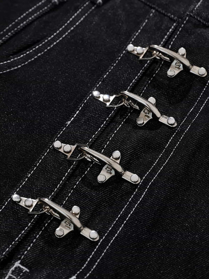 High-Waisted Wide-Leg Cargo Pants with Unique Pocket Design 