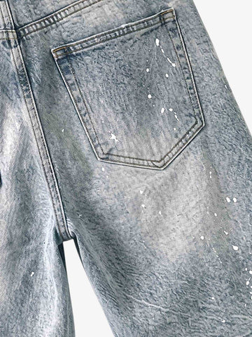 Paint Splatter Loose Jeans