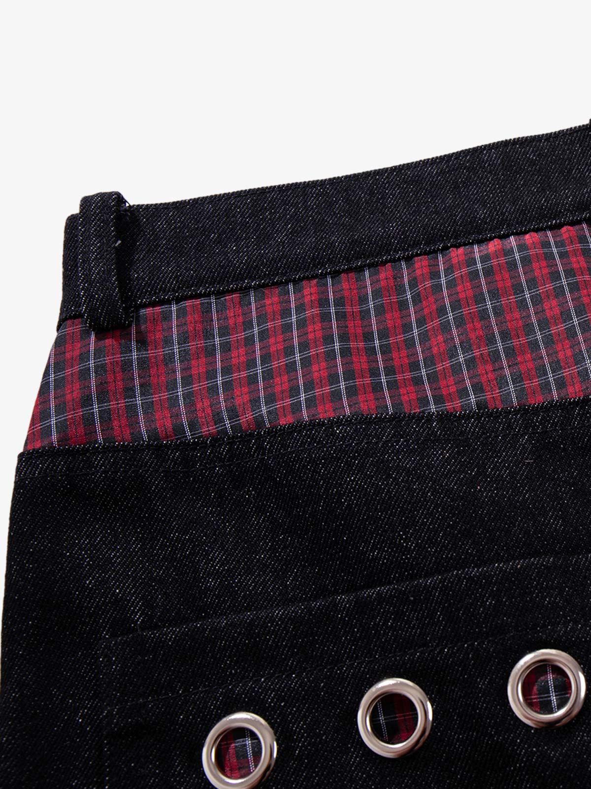 Jeans mit Karomuster