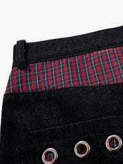 Jeans mit Karomuster