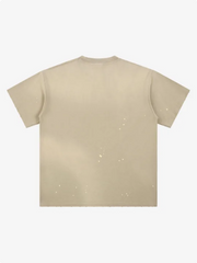 Washed Splash Ink Cosmic Statue Print Galaxy Art T-Shirt 