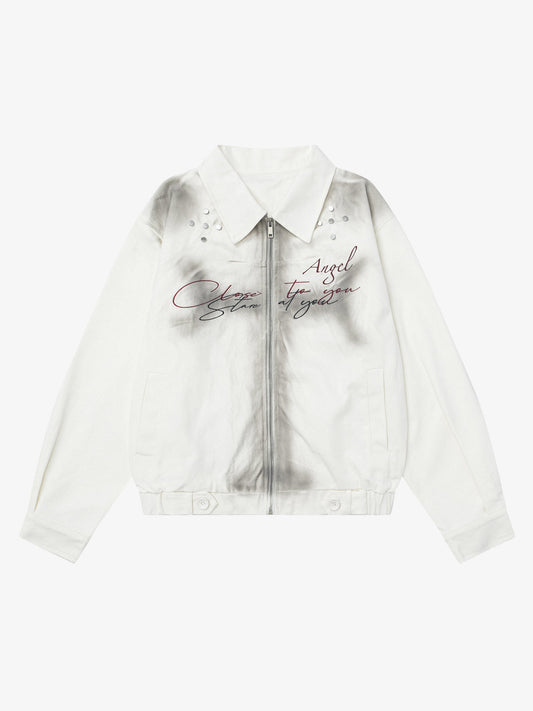 Stylish Tie-Dye Embroidered Jacket for Casual and Fashionable Looks 