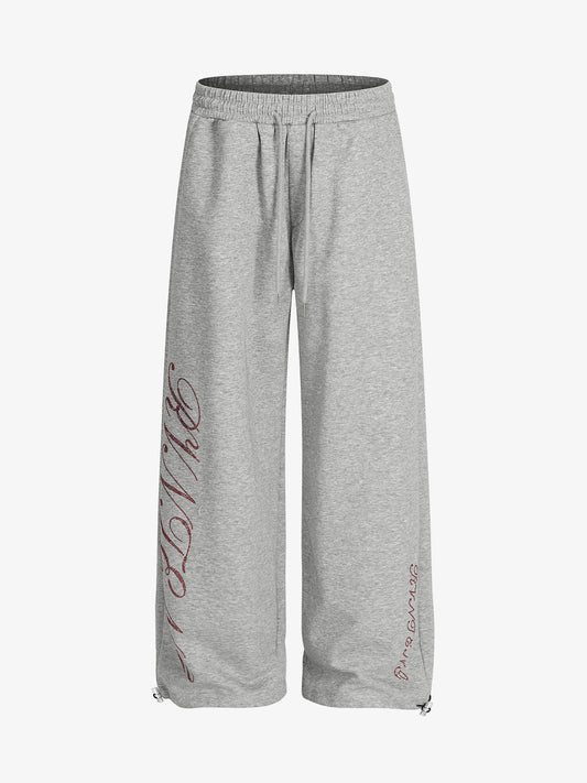 Stylish Wide-Leg Lounge Pants with Embroidered Detailing for Everyday Comfort 