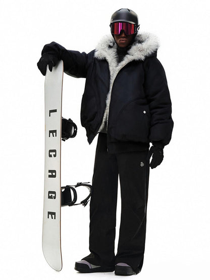 Street Faux Fur Collar Hooded Windproof Padded Jacket 