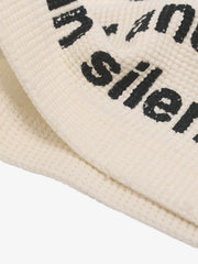 T-shirt a maniche lunghe con stampa effetto vintage e motivo waffle