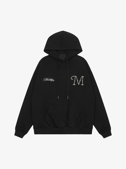 Retro Handmade Beaded Design Hoodie 
