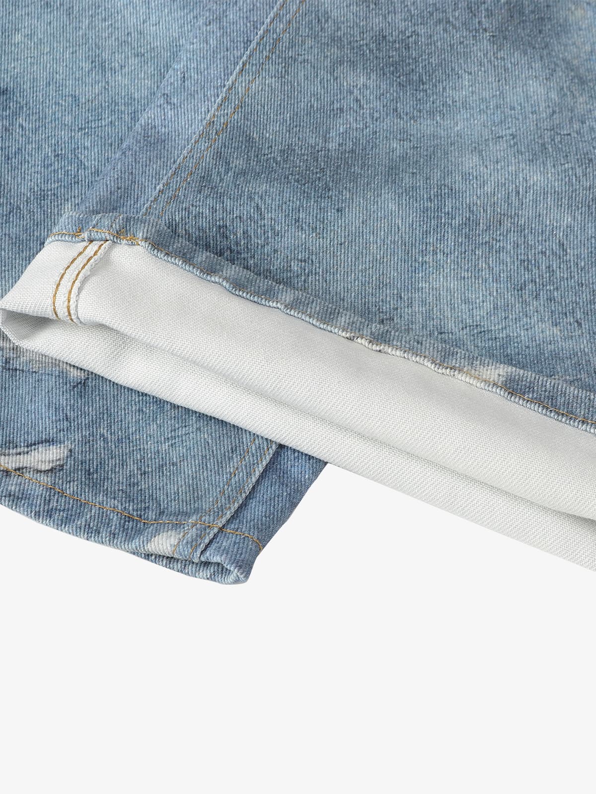 Street Plaid 3D Print Straight Leg Jeans 