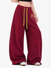 Crest Graphic Wide-Leg Sweatpants