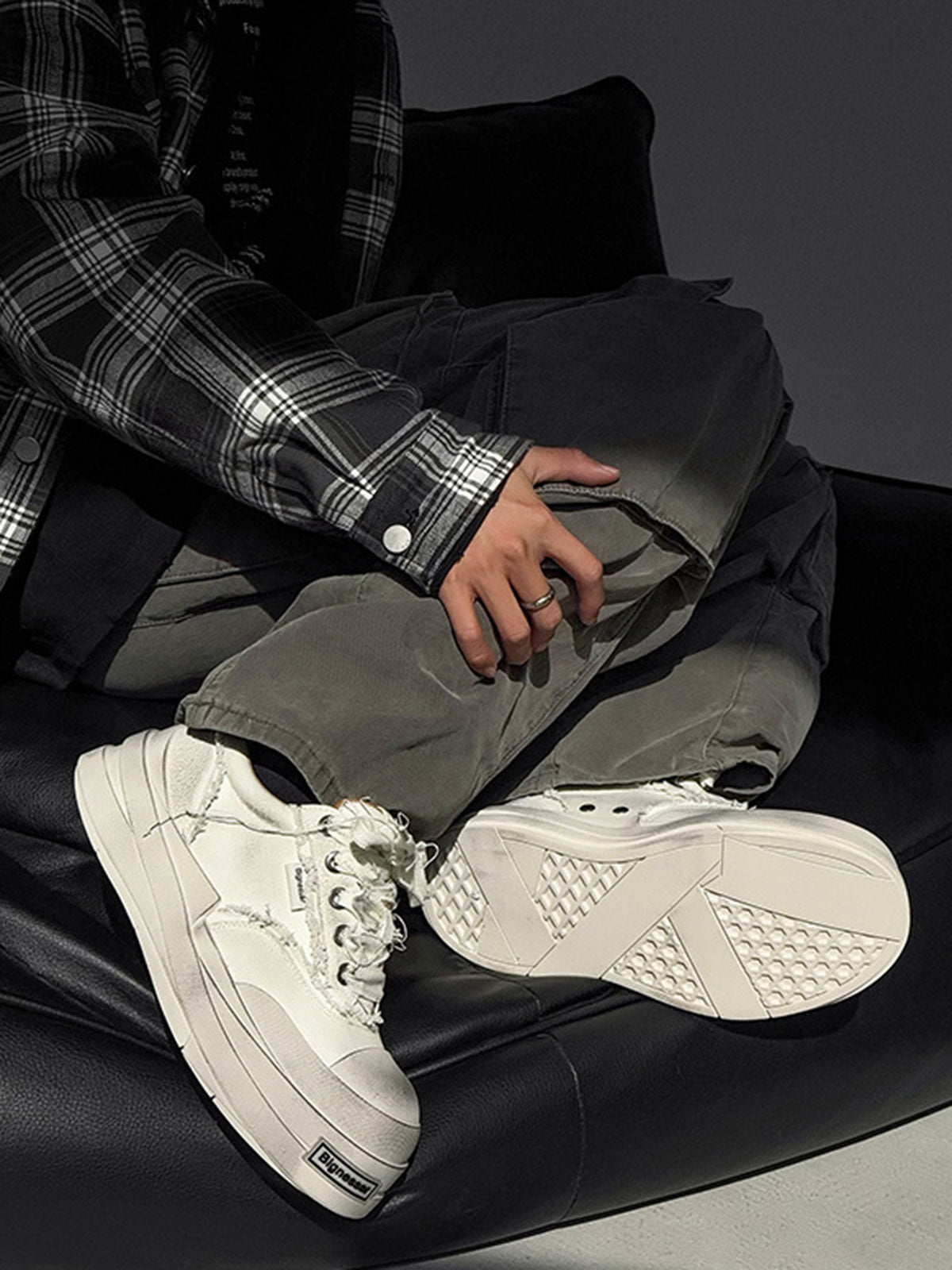 Retro Big-head Bandage Platform Canvas Shoes