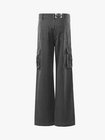 Vintage Belt Print Cargo Pants