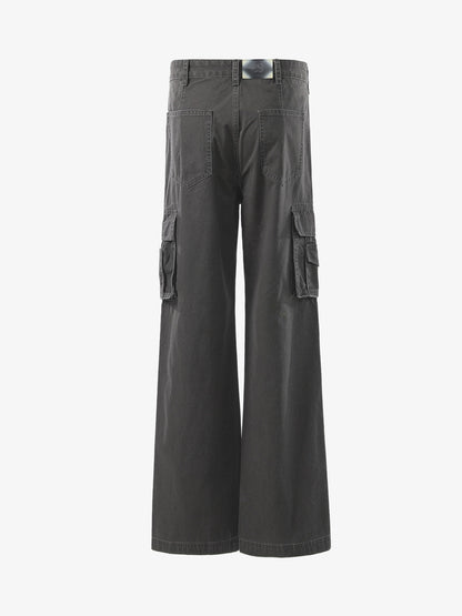 Vintage Belt Print Cargo Pants