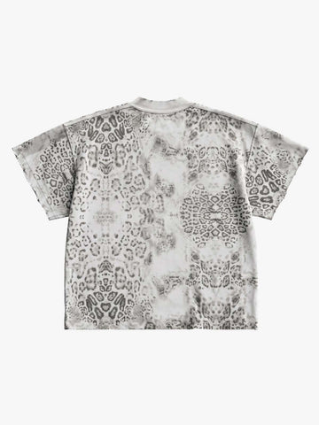 Vintage Distressed Irregular Leopard Print T-Shirt 