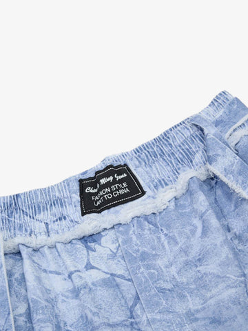 Tie-Dye Drawstring Wide-Leg Pants